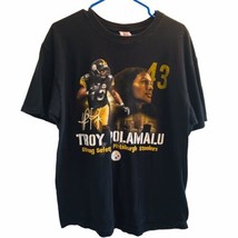 Vtg Y2k Nfl Players Hof Troy Polamalu Shirt Pittsburgh Steelers Black Xl *Read* - £30.33 GBP