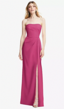 After Six 6873...Strapless Pleated Faux Wrap Trumpet Gown...Tea Rose....... - $84.55