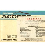1978 Honda ACCORD owner&#39;s owners manual book guide - $133.25 MXN
