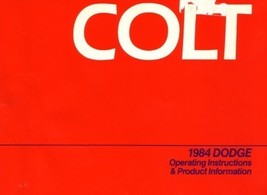 1984 Dodge COLT owner&#39;s owners manual book guide - $6.00