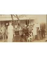 Photograph Circa 1890 Well Dressed Family Outside In Front Of Home - $31.24 CAD