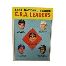 1963 Topps Baseball Sandy Koufax Bob Gibson Don Drysdale #3 ERA Leaders - $64.34