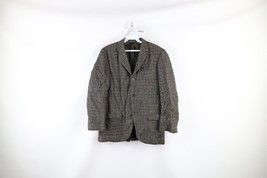 Vtg 60s Mens 40R Wool Harris Tweed 3 Button Suit Coat Blazer Jacket Houndstooth - $98.95