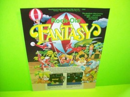 Fantasy Arcade Flyer Rock-Ola 1981 Original NOS Video Game Artwork 2 Sided - £16.08 GBP