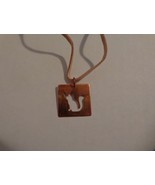 Cat Cutout Necklace Copper Colored - £3.56 GBP
