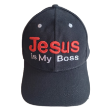 JESUS IS MY BOSS Hat Cap  BLACK Embroidered Adjustable One Size Baseball... - $9.85