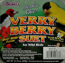 1 lot 2 Brown&#39;s Wild Bird Suet Outdoor Pet Food Treat Verry Berry Square... - $12.86