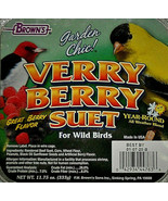 1 lot 2 Brown&#39;s Wild Bird Suet Outdoor Pet Food Treat Verry Berry Square... - £9.65 GBP