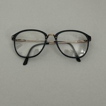 VTG New Europa Gold Metal&amp; Blue Plastic 5th Avenue Eyeglass Frames  52-18-140 - $25.00