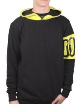 Dope Couture Black Yellow Color Blocked Pullover Hoodie D1114-J226 NWT - £40.48 GBP