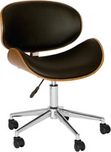 Armen Living Daphne Office Chair In Black Faux Leather And, 33&quot; X 21&quot; X 20&quot; - £148.12 GBP