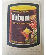 1974 Topps Wacky Packages Yubum Coffee For Hobos Sticker Card Tan Back S... - £11.52 GBP