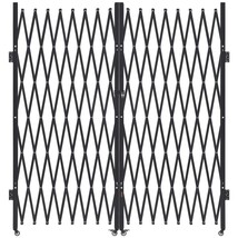 VEVOR Double Folding Security Gate, Lockable Scissor Gate with Swivel Ca... - $3,947.67 MXN
