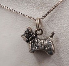 Sterling Silver .925 Scottish Terrier Pendant Necklace - $44.54