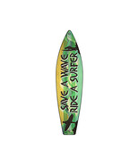 Smart Blonde 17 x 4.5 in. Save A Wave Ride A Surfer Novelty Metal Surfbo... - $59.08