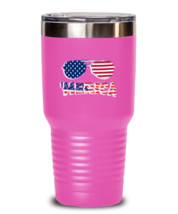 Independence Day Tumbler Merica Independence Day Pink-T-30oz  - £24.73 GBP