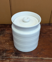 Antique MINTONS Edwardian Ironstone Lidded Storage Jar Pot Vintage Kitchen 6.5&quot; - $57.87