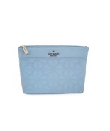 Kate Spade KK254 Spade Flower Quilted Cosmetic Case Makeup Bag Montauk Blue - $52.80