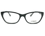 Vogue Brille Rahmen VO2961 W827 Schwarz Klar Cat Eye Voll Felge 53-17-135 - $37.03