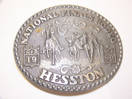 1989 National Finals Rodeo Belt Buckle 7th Edition Aniversary Series Hesston - £17.66 GBP