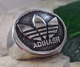 Adihash Hip Hop Love Weed Cannabis Surgical Steel Ring Pinky Silver [ D3 Steel ] - £38.71 GBP