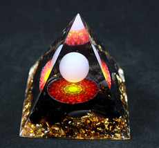 Natural Orgonite Pyramid Reiki Amethyst Energy Healing Chakra Meditation... - $11.99