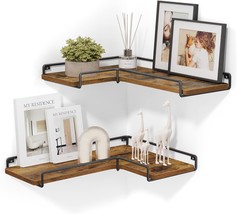 Corner Floating Shelves, Corner Wall Shelf Set of 2, Corner Shelves for Wall Dec - £37.56 GBP