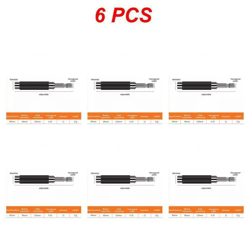 1~10PCS 80mm/120mm/140mm 1/4&quot; Screwdriver Bars Hex Shank Sleeve Extensio... - $97.74