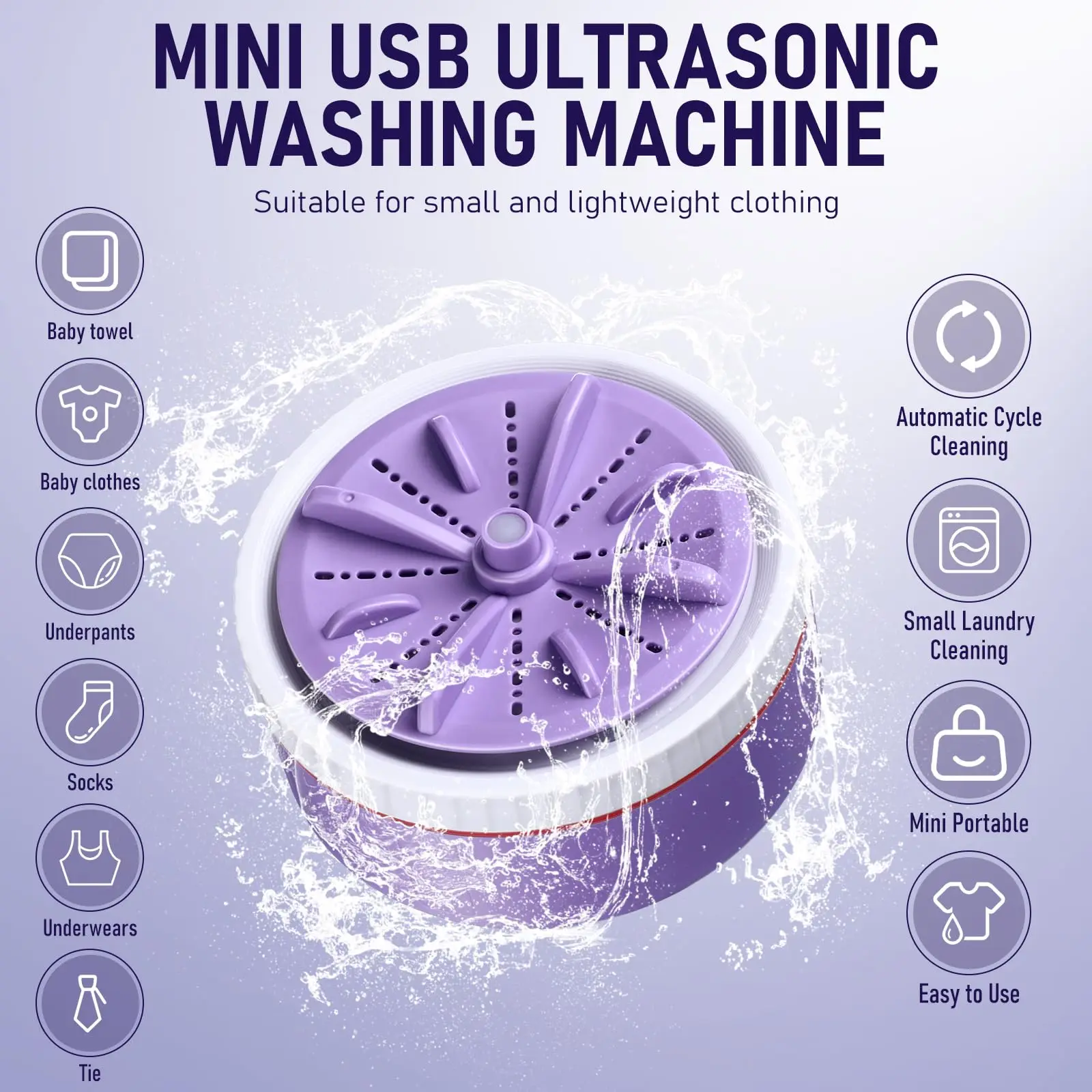 Mini Washing Machine With Remote Control,Automatic Rotating,3 in 1 Portable - $25.84