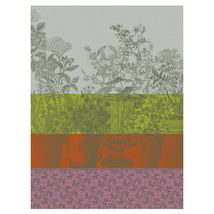 Le Jacquard Francais Foraison Raye Purple Floral Cotton Tea Kitchen Towel  - £22.01 GBP