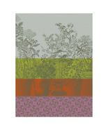 Le Jacquard Francais Foraison Raye Purple Floral Cotton Tea Kitchen Towel  - £22.45 GBP