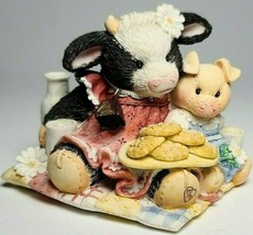 Vintage 1993 Enesco MARY&#39;S MOO MOOS &quot;Cookies are for Sharing&quot; #627739 EUC no box - $16.50