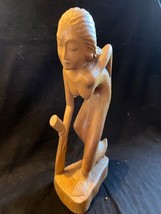Bali, old Handmade wooden old woman statue, Marked bottom - £42.52 GBP
