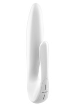 Ovo J2 Silicone Rechargeable Dual Vibe Rabbit Waterproof White - £63.07 GBP