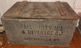 Wooden Crate Falls City Ice &amp; Beverage Co Louisville KY Former HydePark ... - £186.16 GBP