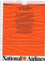 National Airlines Plastic Motion Discomfort Bag in 4 Languages  - £37.36 GBP