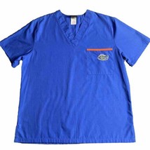 Florida Gators Dudz Men&#39;s Small Scrub Top Medical Football Short Sleeve Blue - £7.90 GBP