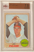 Jim Palmer 1968 Topps Baseball Card #575- BVG Graded 7.5 Near Mint+ (Sub Grades/ - £77.86 GBP