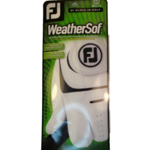 FootJoy Golf Glove Mens M L WeatherSof Right Hand White Reg Washable Lea... - $9.68