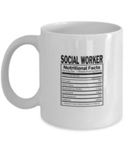 Funny Social Worker Nutritional Facts Coffee &amp; Tea Gift Mug - £16.02 GBP