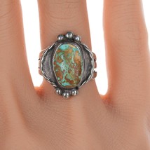 sz6 Vintage Navajo silver and turquoise ring we - £67.05 GBP