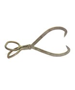 Vintage HandForged Metal Ice Block Tongs Log Grabber Hook Tool Spread Up... - £14.82 GBP