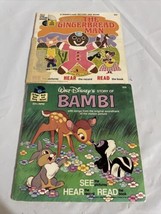 Disney Lp Record and Book Story Of The Gingerbread Man 337. Bambi 309.  Vtg. - £14.31 GBP