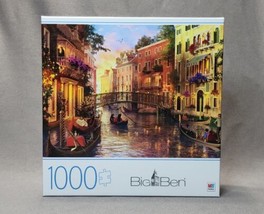 Big Ben 1000 Piece Jigsaw Puzzle "Sunset in Venice" by Dominic Davison 2020 NEW - $16.82
