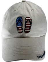 Life Is Good Americana Flip Flops Chill Cap in Bone, Strapback Adjustabl... - $26.46