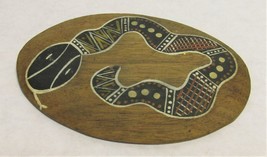 Miniature Wooden Aboriginal Hand Painted Artwork Australia - £35.39 GBP