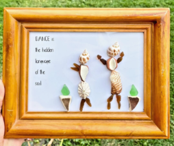 &quot;Dance is the Hidden Language of the Soul&quot; Beach Glass Framed Art 8&quot;x10&quot;... - $37.12