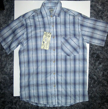 Denim &amp; Rivets Clothing Company Blue Plaid Button-up Short Sleeve Shirt NWT Sm - £19.46 GBP