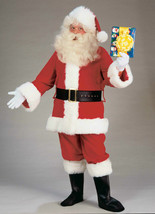 Deluxe Plush Santa Suit Adult Christmas Holiday Costume Size Xl(Extra Large) - £69.44 GBP