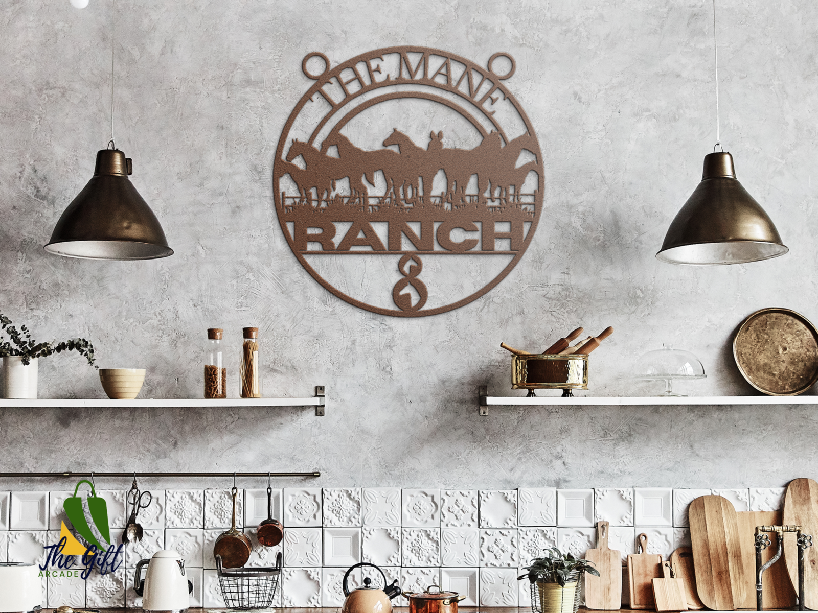 Personalized Horse Ranch Metal Wall Art-Custom Family Name Sign for Horse Lovers